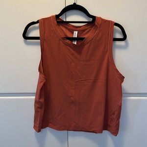 Athleta Cropped Tank in Rust Orange